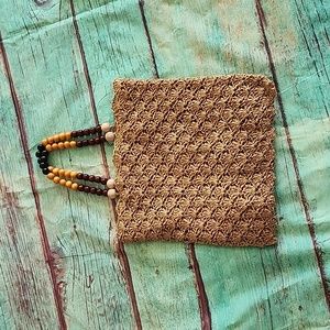 ZARA macrame tote